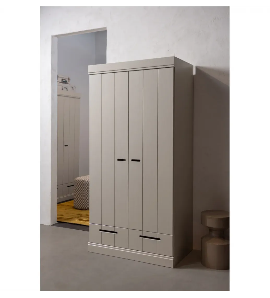 WOOOD Szafa DRAWER 195 x 94 cm drewno sosna dust