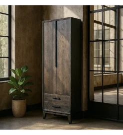 Zona-Design Szafa KILIAN 200 cm drewno mango brązowy