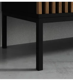ELTAP Szafa MEORATI 200 cm czarny mat/dąb artisan