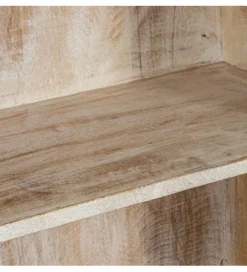 Exclusivas Szafa NEMARIA 180 cm drewno mango biała przecierana