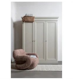 WOOOD Szafa OLIVIA 212 cm drewno sosna szara