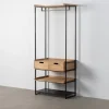 Zona-Design Szafa otwarta INDUSTRIAL 80 cm naturalna czarna