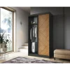 ELTAP Szafa przesuwna Marrphy II 120 cm czarny/dąb caramel