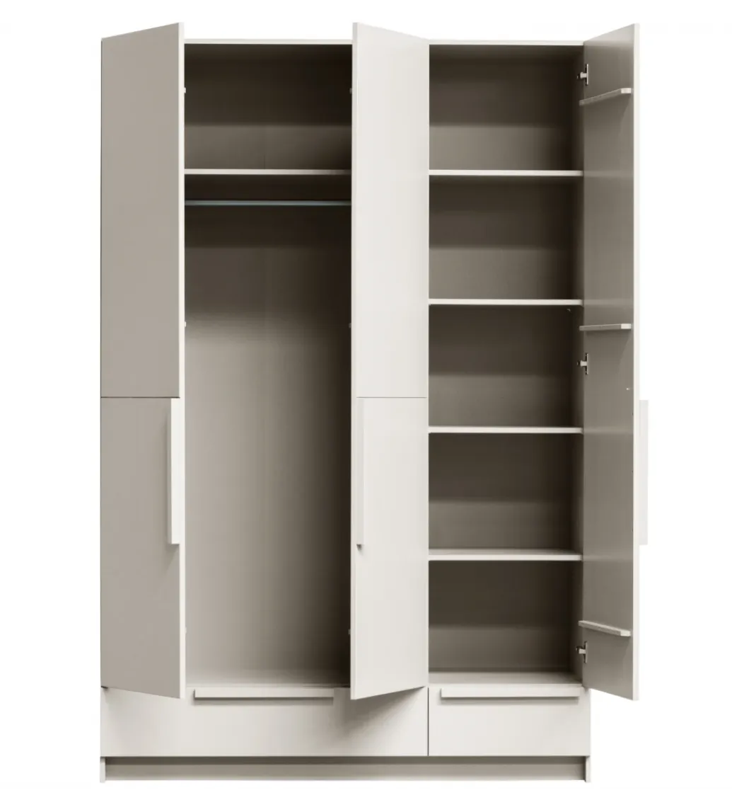 WOOOD Szafa PURE 215 x 142 cm drewno sosny dust