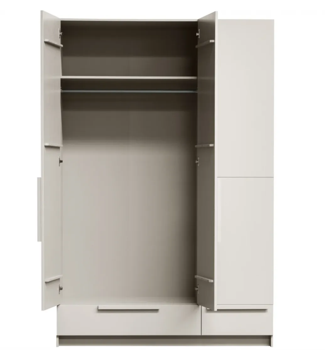WOOOD Szafa PURE 215 x 142 cm drewno sosny dust