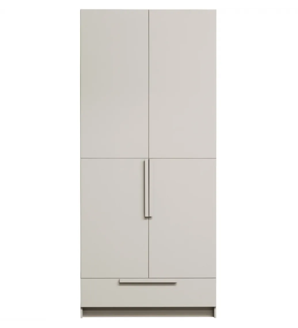 WOOOD Szafa PURE 215 x 95 cm drewno sosny dust