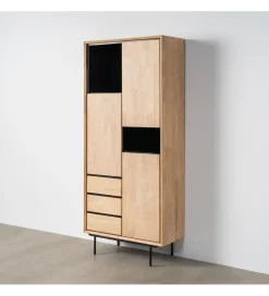 Zona-Design Szafa SINTRA 204 cm drewno kauczuk naturalna