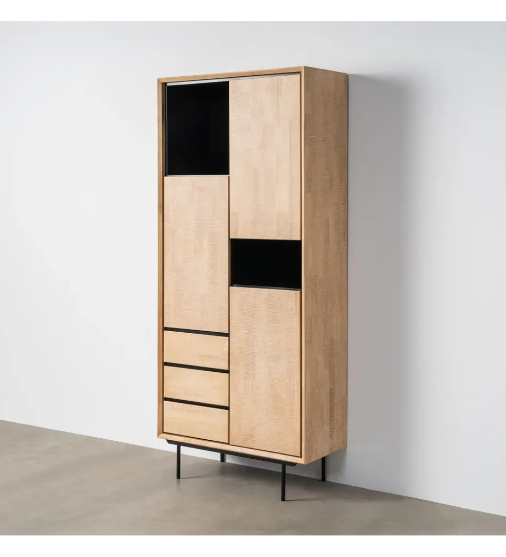Zona-Design Szafa SINTRA 204 cm drewno kauczuk naturalna