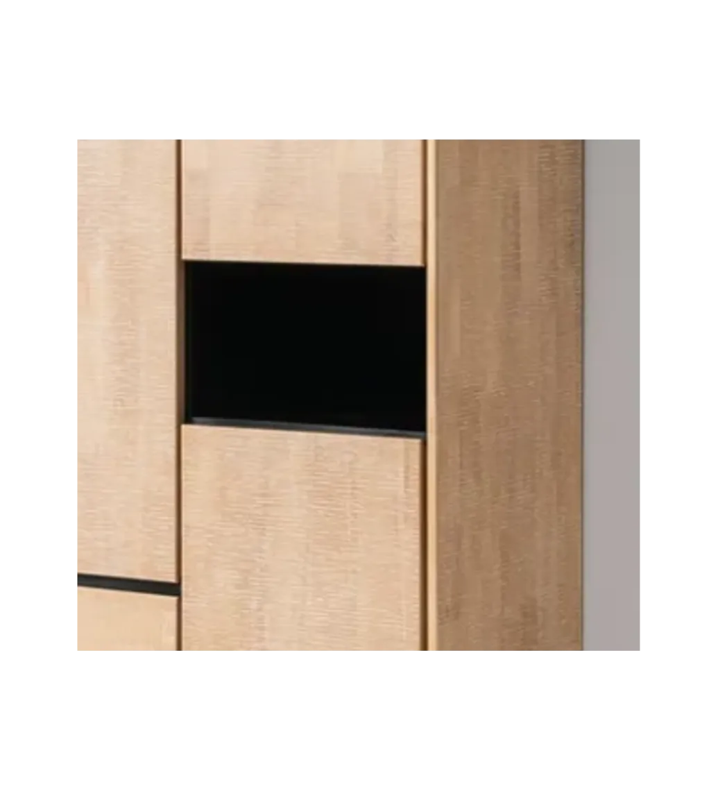 Zona-Design Szafa SINTRA 204 cm drewno kauczuk naturalna