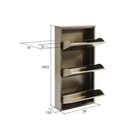 KDesign Szafka na buty CARUSO 103 cm brąz