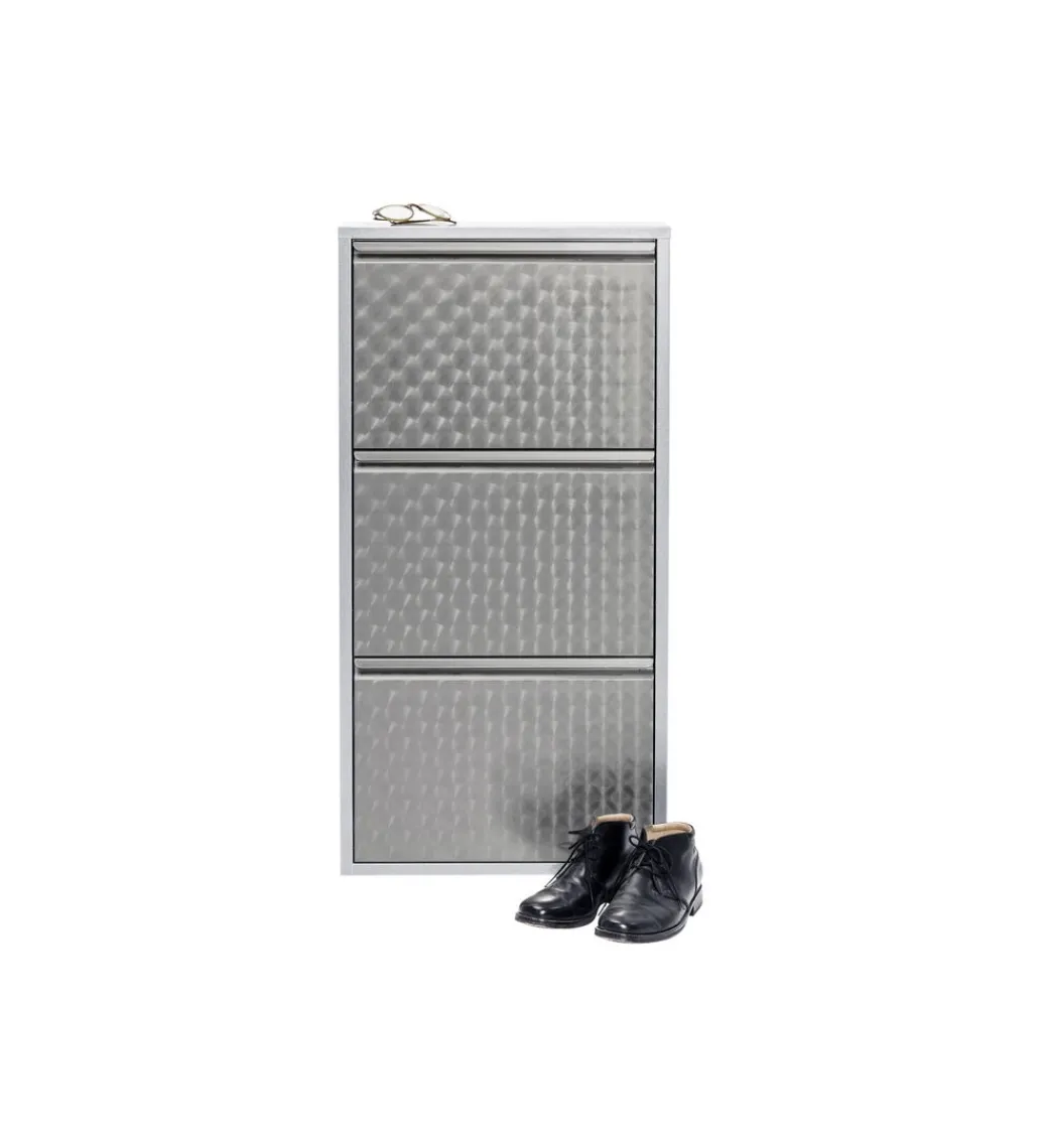 KDesign Szafka na buty CARUSO 103 cm srebrna
