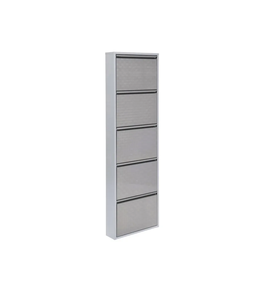 KDesign Szafka na buty CARUSO 170 cm srebrna