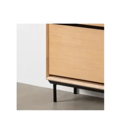 Zona-Design Szafka na buty SINTRA 122 cm drewno kauczuk naturalna