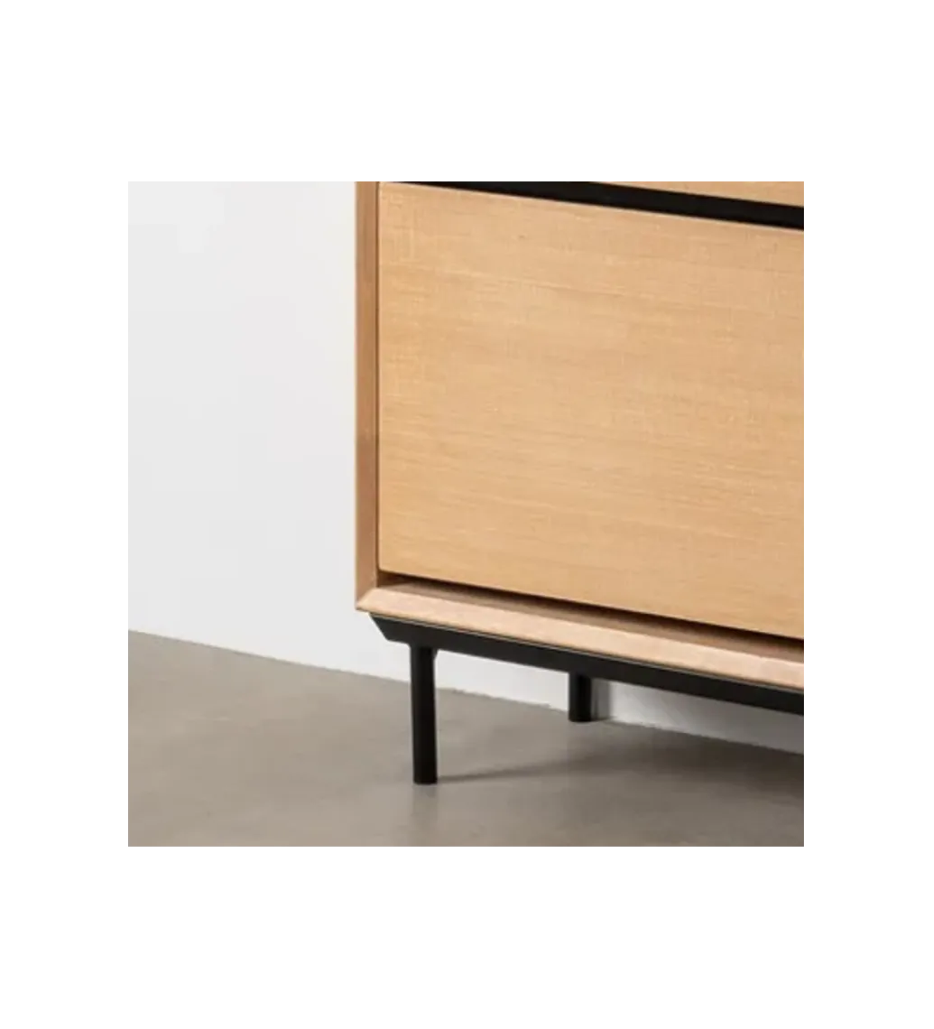 Zona-Design Szafka na buty SINTRA 122 cm drewno kauczuk naturalna