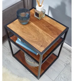 WOHNLING, GERMANY Szafka nocna BASTIA 40 cm drewno sheesham