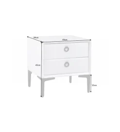 Invicta Interior Szafka nocna Cosmo 45 cm biała