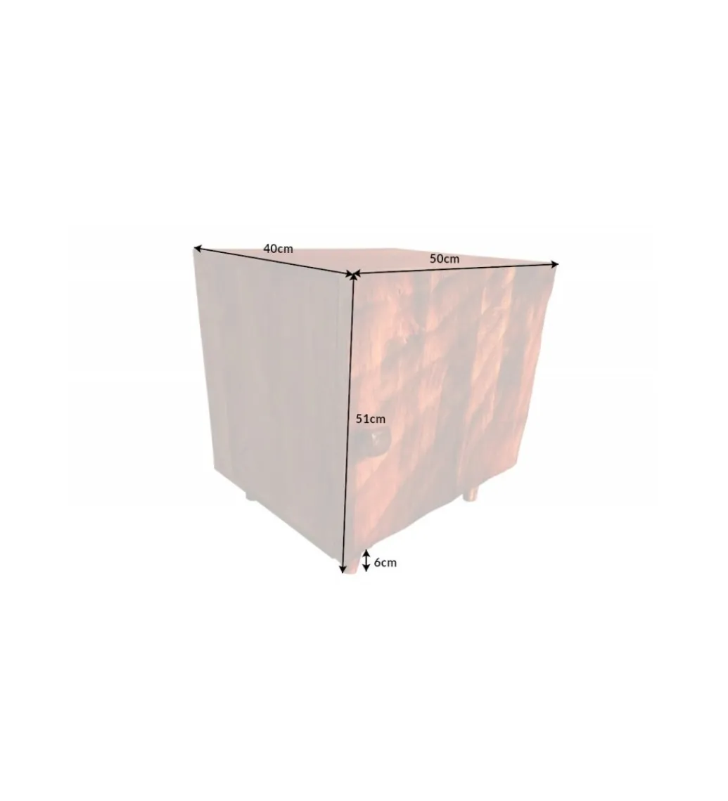 Invicta Interior Szafka nocna DAVIDE Scorpion 50 cm drewno mango brąz