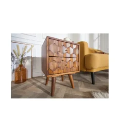 Invicta Interior Szafka nocna Komodo Mystic Living 40 cm drewno sheesham