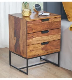 WOHNLING, GERMANY Szafka nocna LORENTE 50 cm drewno sheesham