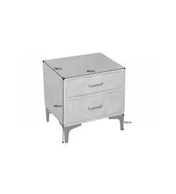 Invicta Interior Szafka nocna OLIWIA 46 cm ciemnoszara