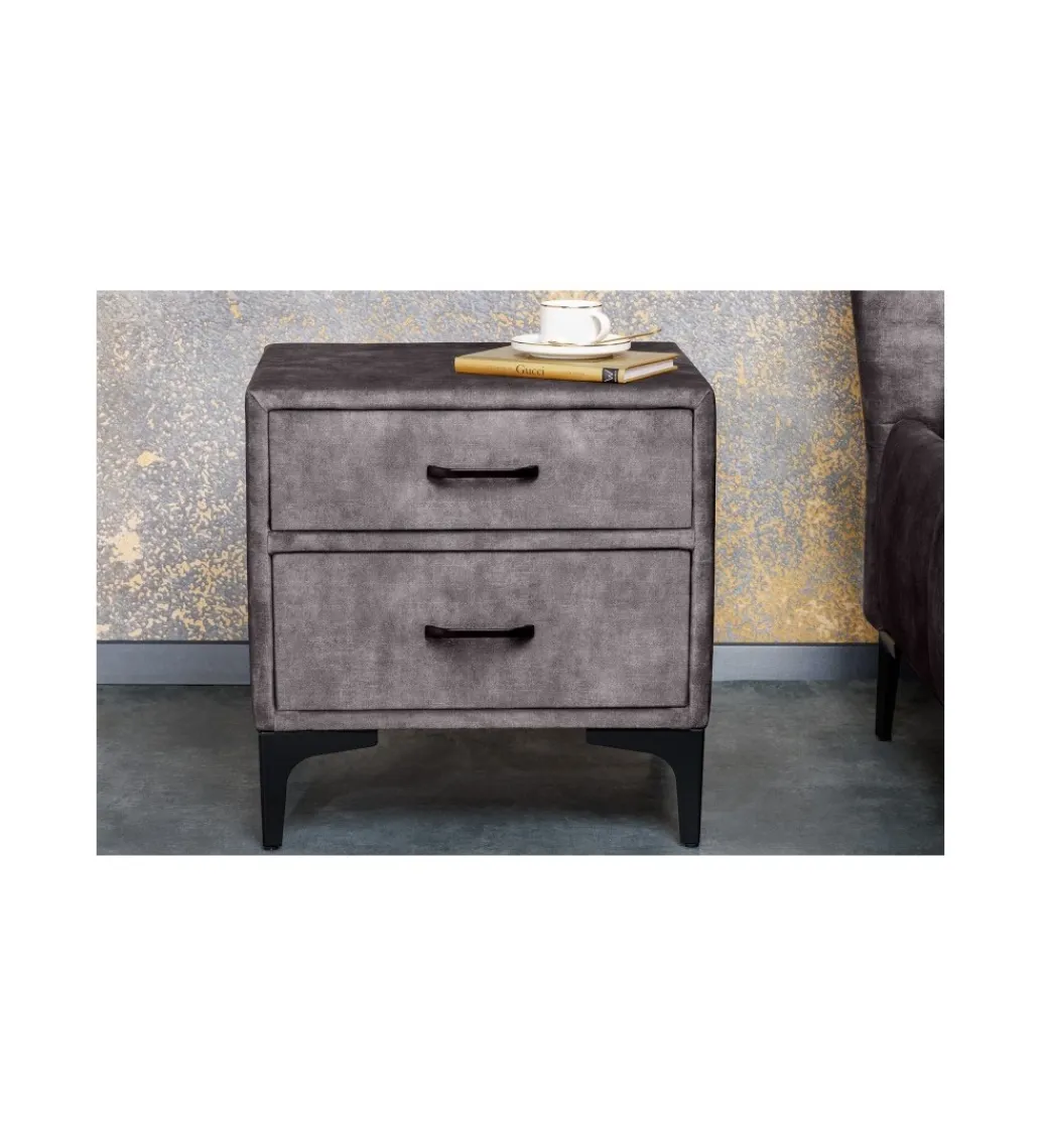 Invicta Interior Szafka nocna OLIWIA 46 cm ciemnoszara