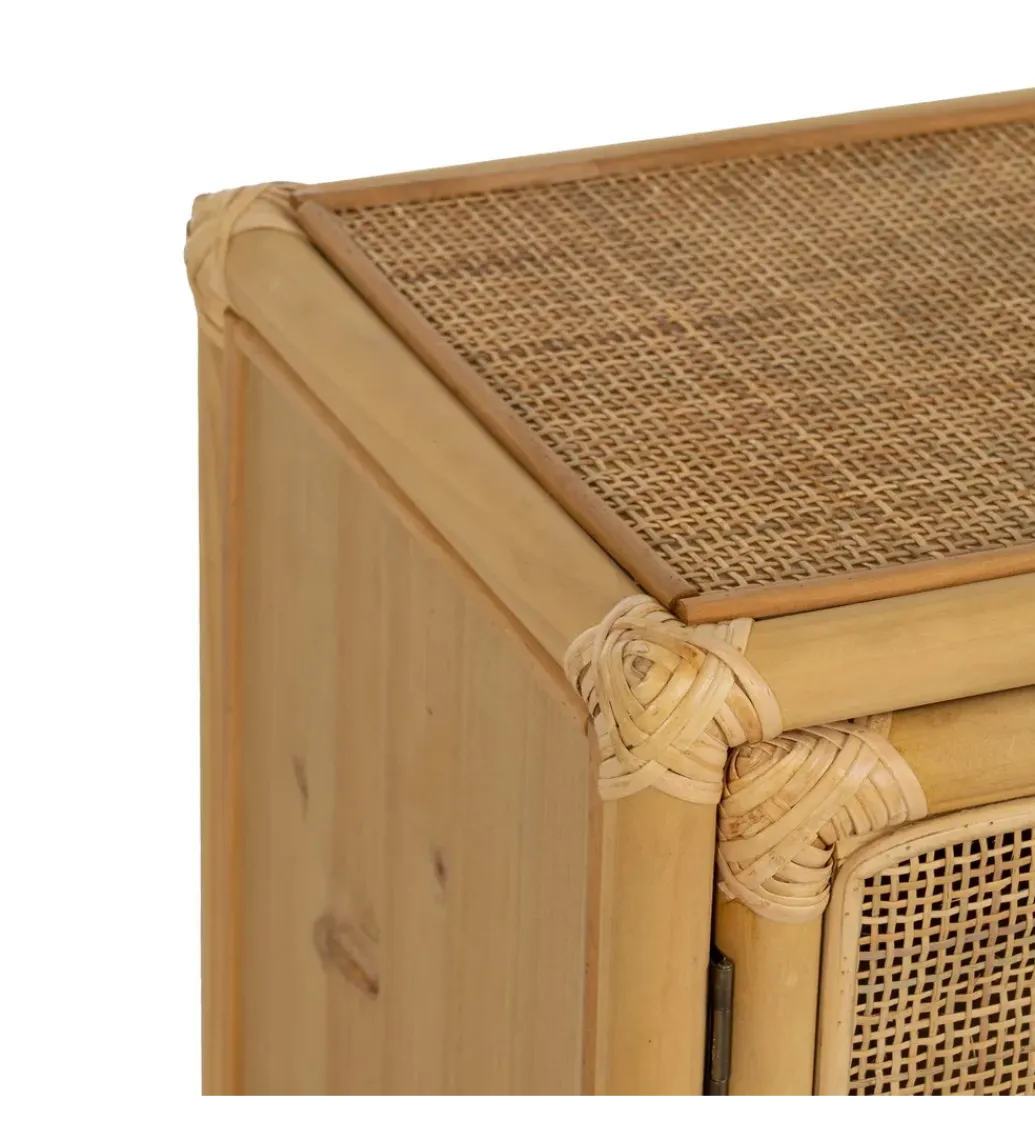 Zona-Design Szafka nocna SIZA 46 cm ratan naturalna