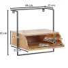 WOHNLING, GERMANY Szafka nocna wisząca BARIKA 44 cm drewno mango brąz