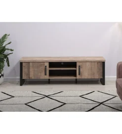 MCA Szafka pod TV EMILE 166 cm w optyce dąb tytoniowo-brązowy