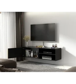 ELTAP Szafka RTV wisząca MEORATI 150 cm w optyce dąb artisan