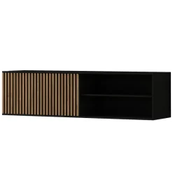 ELTAP Szafka RTV wisząca MEORATI 150 cm w optyce dąb artisan