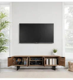 WOHNLING, GERMANY Szafka RTV WOHNLING 150 cm drewno akacja