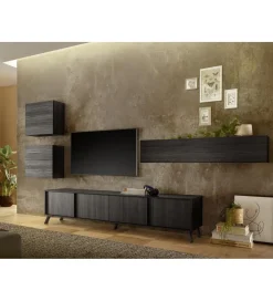 MCA Linia Włoska Szafka wisząca CITY 55 cm czarna