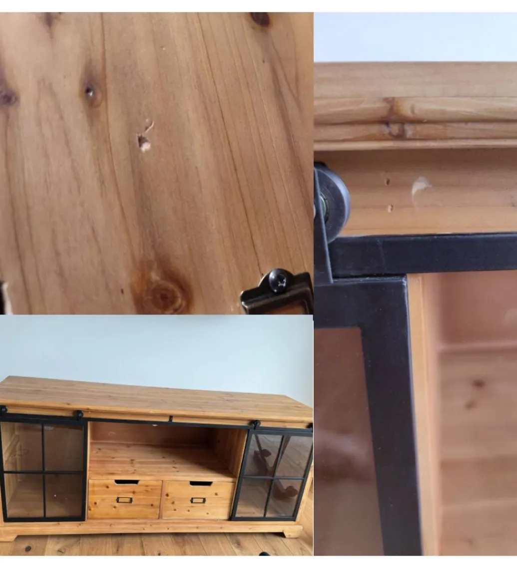 Invicta Interior Tablica ścienna RETAGIO 80 cm drewno jodła