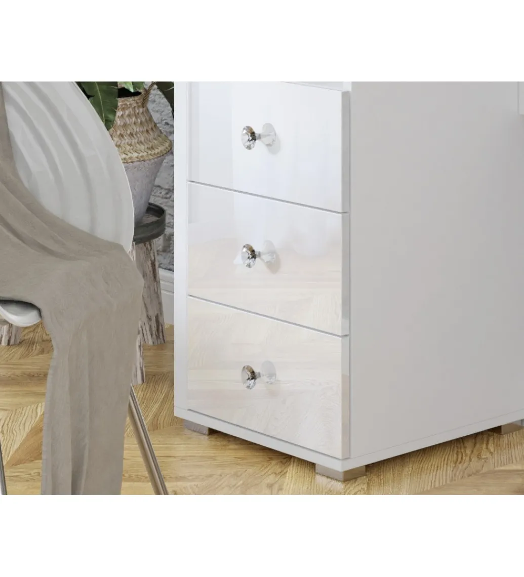 Helvetia Toaletka DIVA 120 cm biała z oświetleniem
