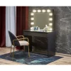 Halmar Toaletka HOLLYWOOD 94 cm czarna z oświetleniem LED
