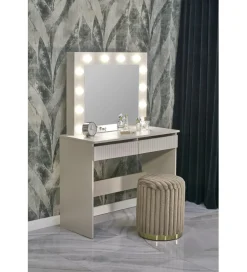 Halmar Toaletka HOLLYWOOD 94 cm kaszmir z oświetleniem LED