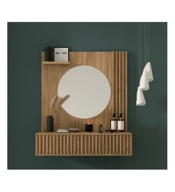 ELTAP Toaletka wisząca ENTSIAN 85 cm w optyce dąb artisan