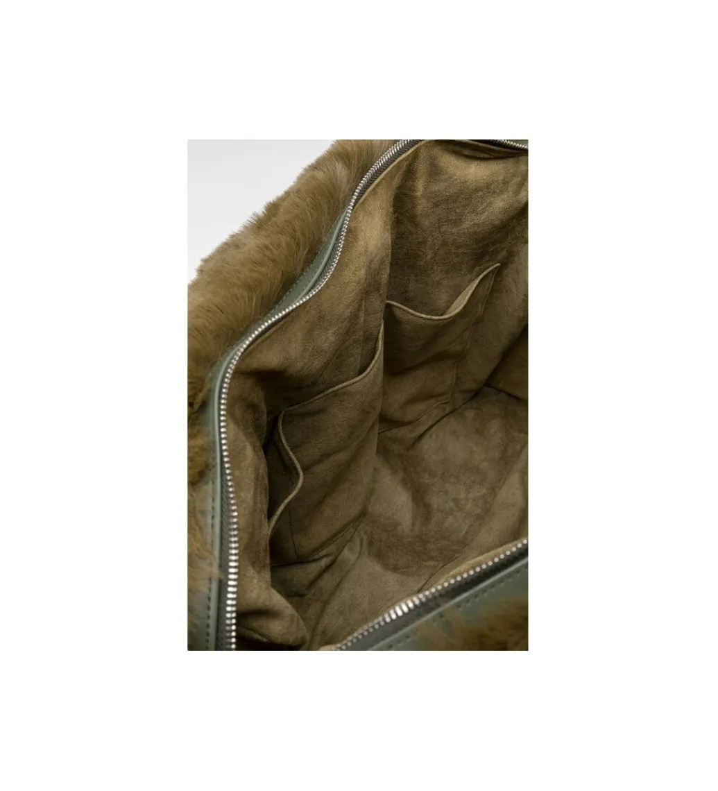 KDesign Torba MIKA FURR oliwkowa