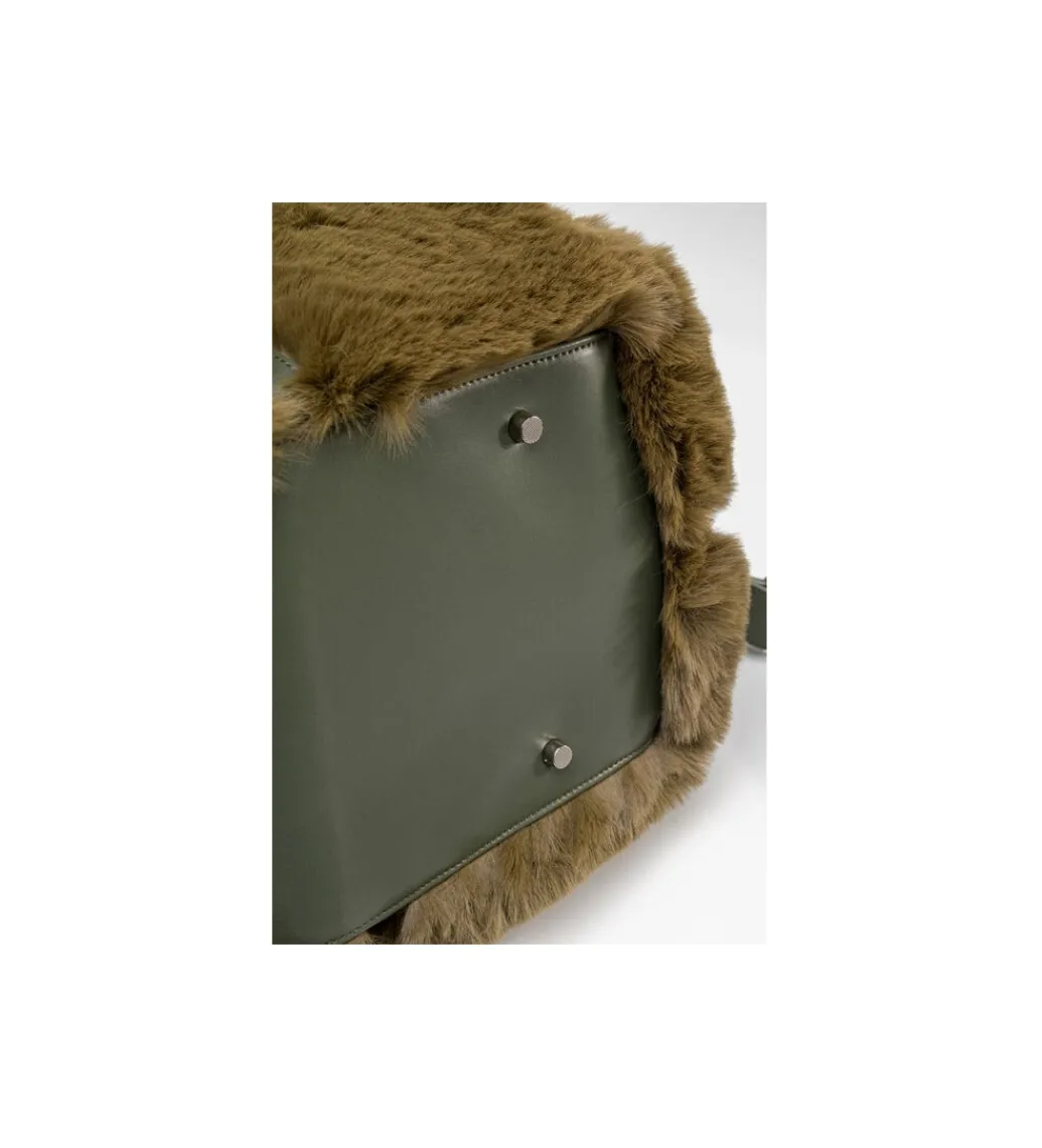 KDesign Torba MIKA FURR oliwkowa