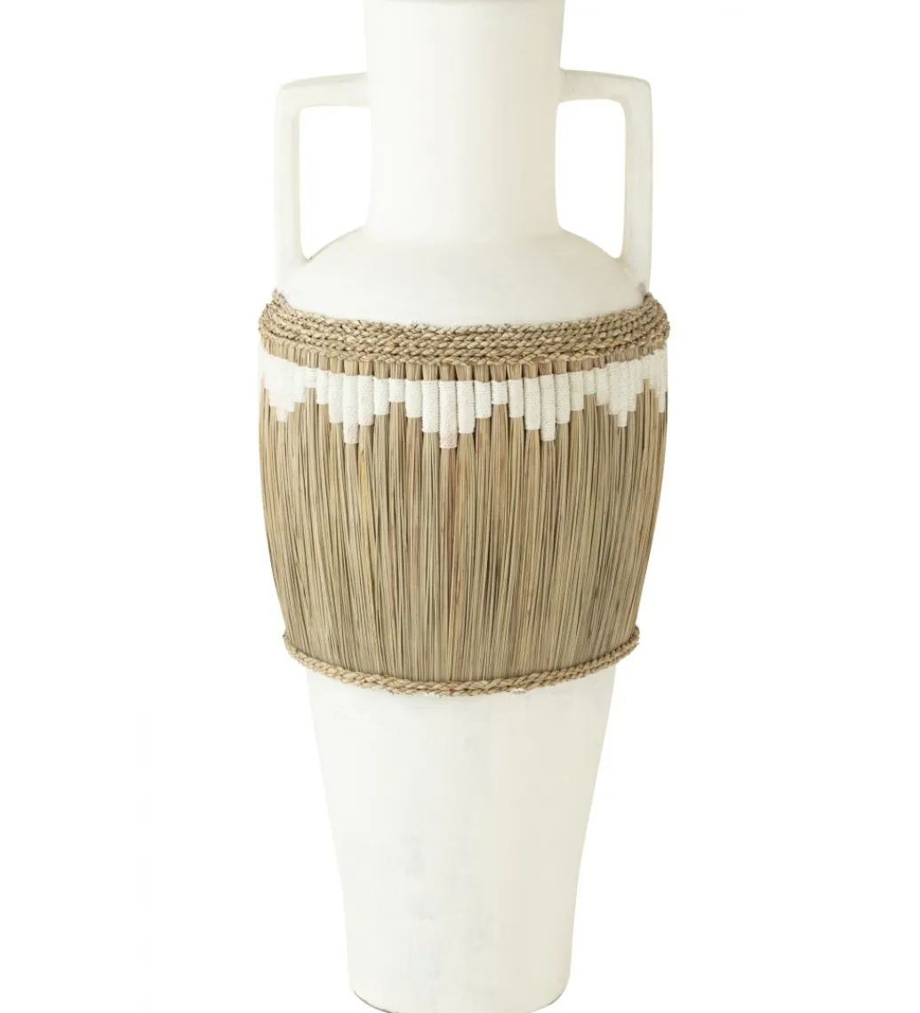 J-Line Wazon AFRICO 43 cm biały