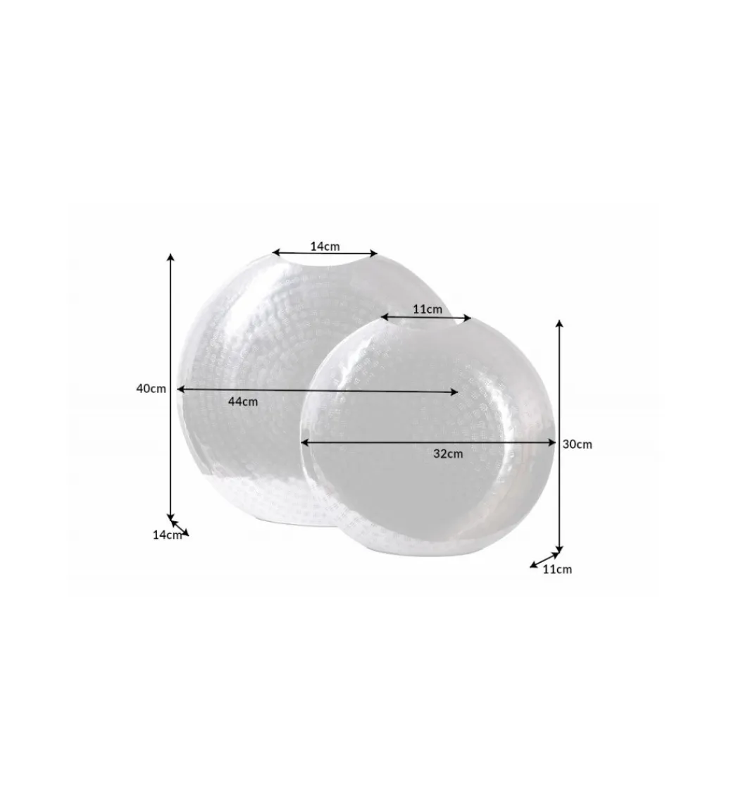 Invicta Interior Wazon BRILANT set 2 srebrny