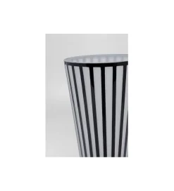 KDesign Wazon BRILLAR 40 cm czarno biały szklany