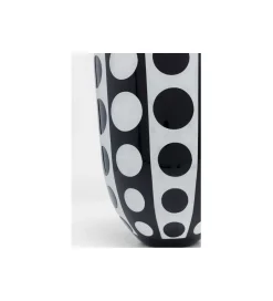 KDesign Wazon BRILLAR 45 cm czarno biały szklany
