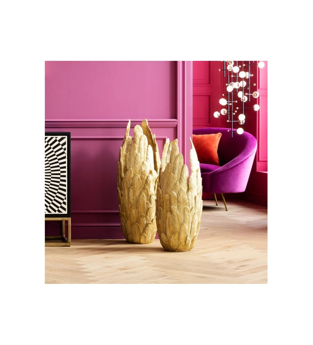 KDesign Wazon FEATHERS 91 cm złota