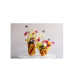 KDesign Wazon FRUIT PARADE 33 cm czerwono żółty