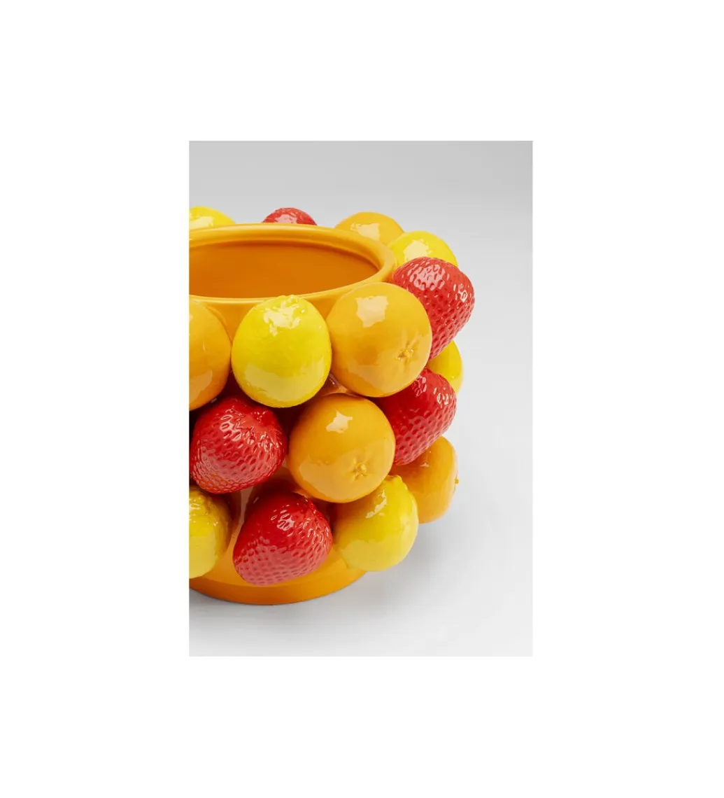 KDesign Wazon FRUIT PARADE 20 cm czerwono żółty