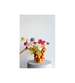 KDesign Wazon FRUIT PARADE 20 cm czerwono żółty