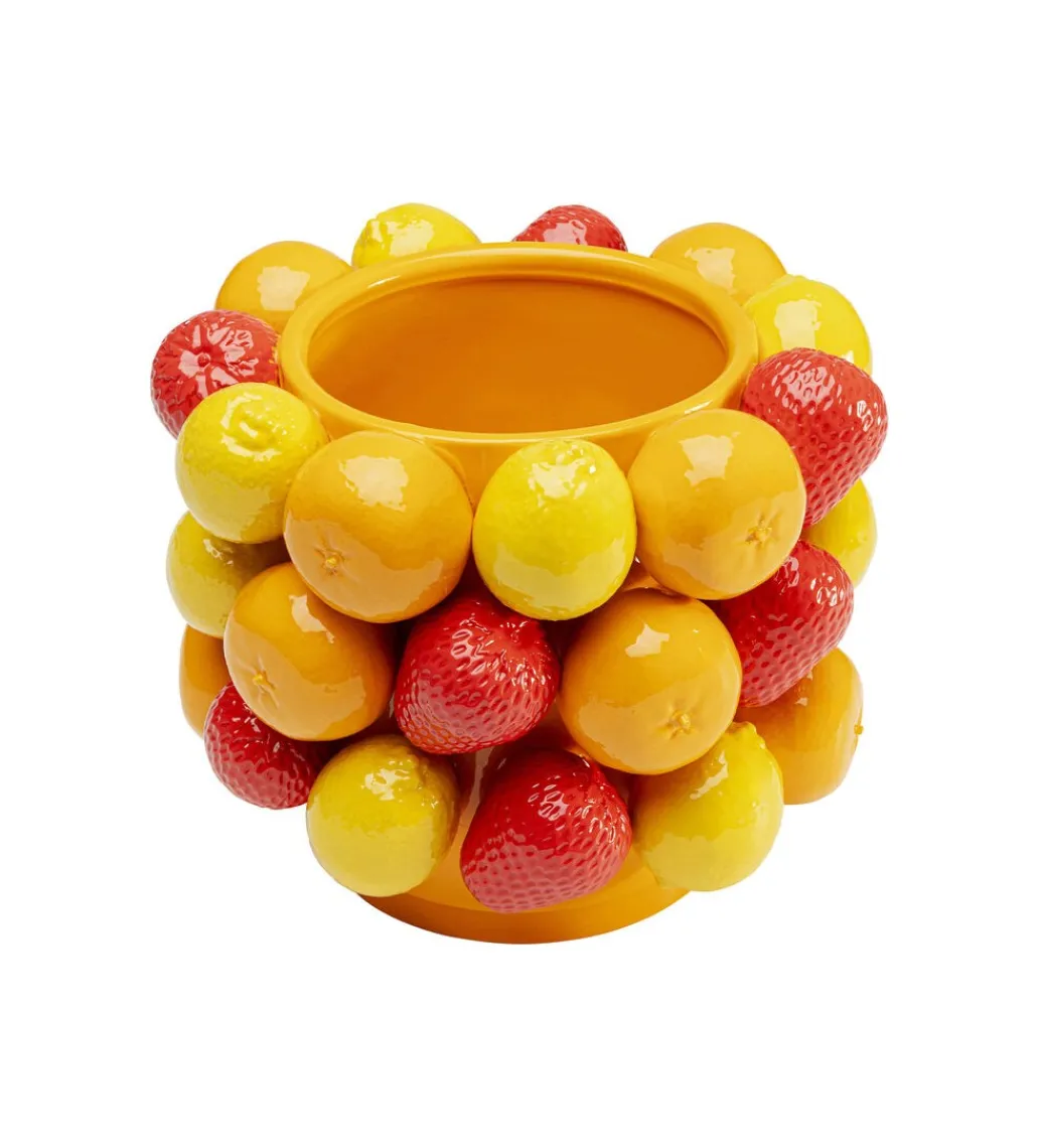 KDesign Wazon FRUIT PARADE 20 cm czerwono żółty