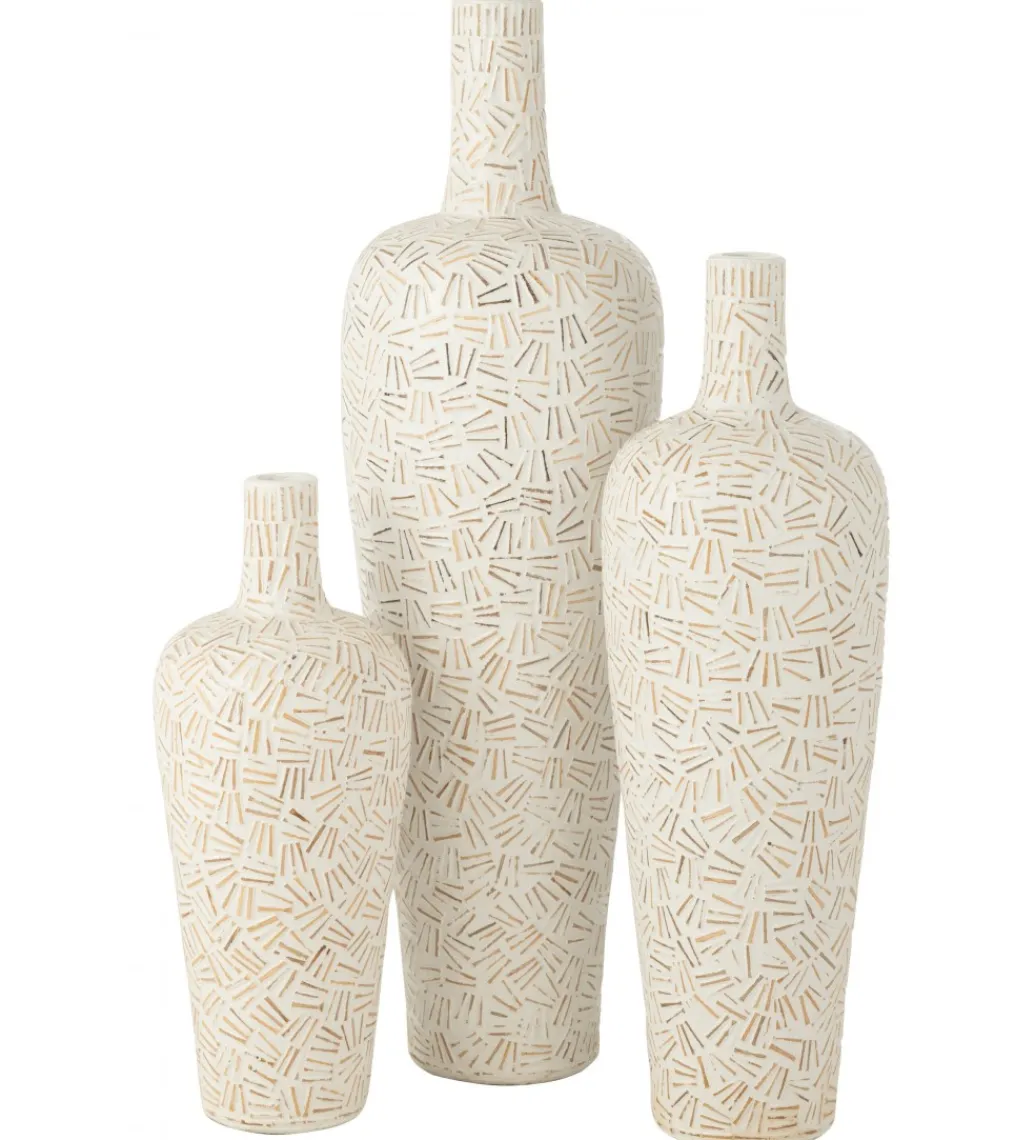 J-Line Wazon Lauwra 80 cm biały