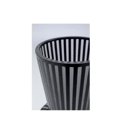 KDesign Wazon ROULETTE 41 cm czarno biały szklany